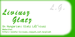 liviusz glatz business card